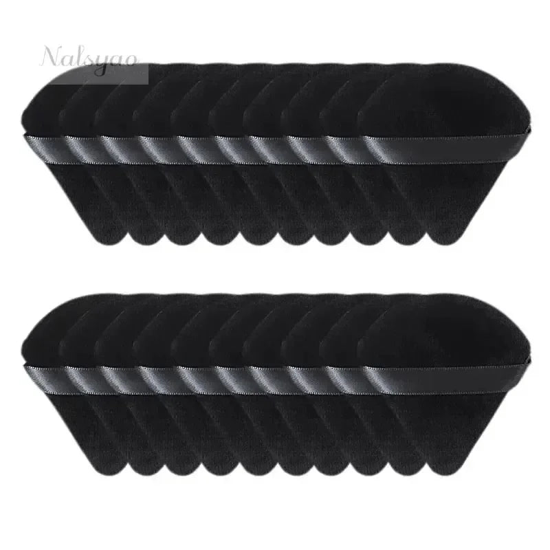 2/5/10/20Pcs Triangle Velvet Powder Puff Mini Face Makeup Sponge Washable Lightweight Cosmetics
