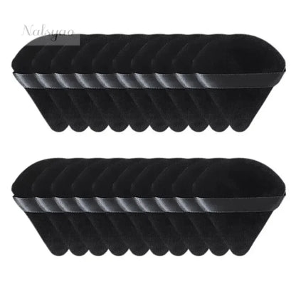 2/5/10/20Pcs Triangle Velvet Powder Puff Mini Face Makeup Sponge Washable Lightweight Cosmetics