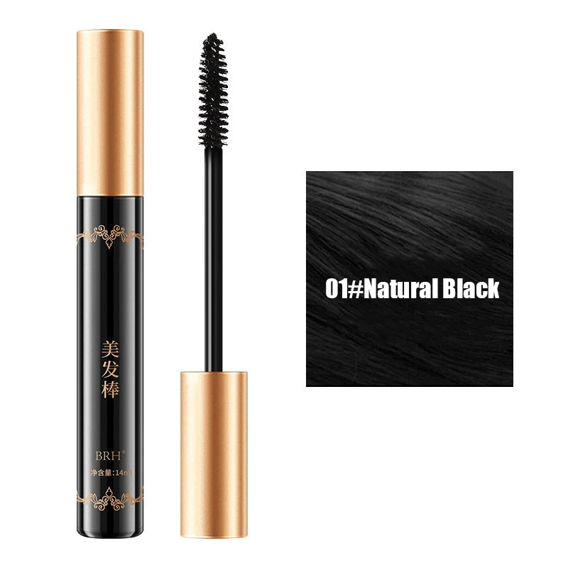 Disposable hair pen to cover gray hair, natural black hair temporary hair toner to replenish color and root without fading pure