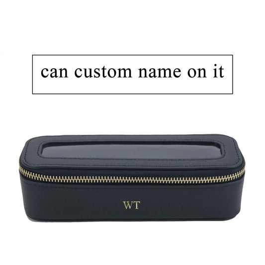 Customized Letters Colorful Classic Saffiano Portable Travel Clear PVC Cosmetic Bag TPU Wash Bag Makeup Brush Storage Bag Gift