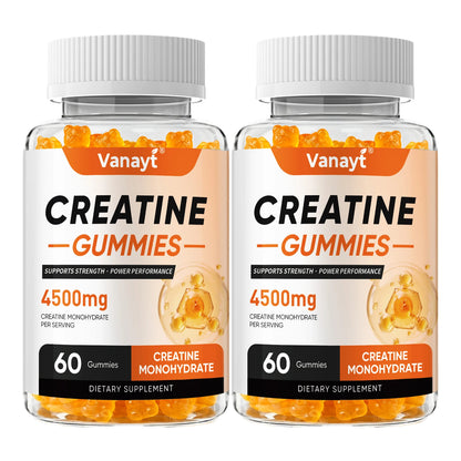 Creatine Monohydrate Gummies 4500mg - Boost Energy, Build Muscle Mass, and Improve Athletic Performance