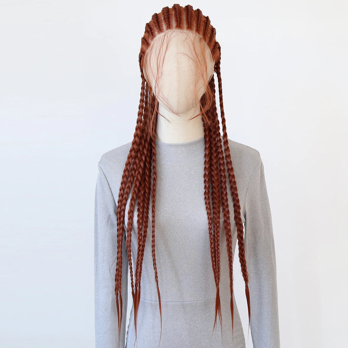 Black Braided Wigs Synthetic Full Lace Wig Glueless Full Lace Synthetic Wig Heat Resistant Fiber Wig for Women Daily Wear