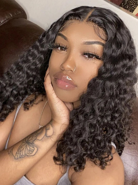 Water Wave 100% Human Hair 13x4 Lace Front Wig Raw Vietnamese 5x5 Glueless Transparent Lace Wigs Curly Pre Plucked