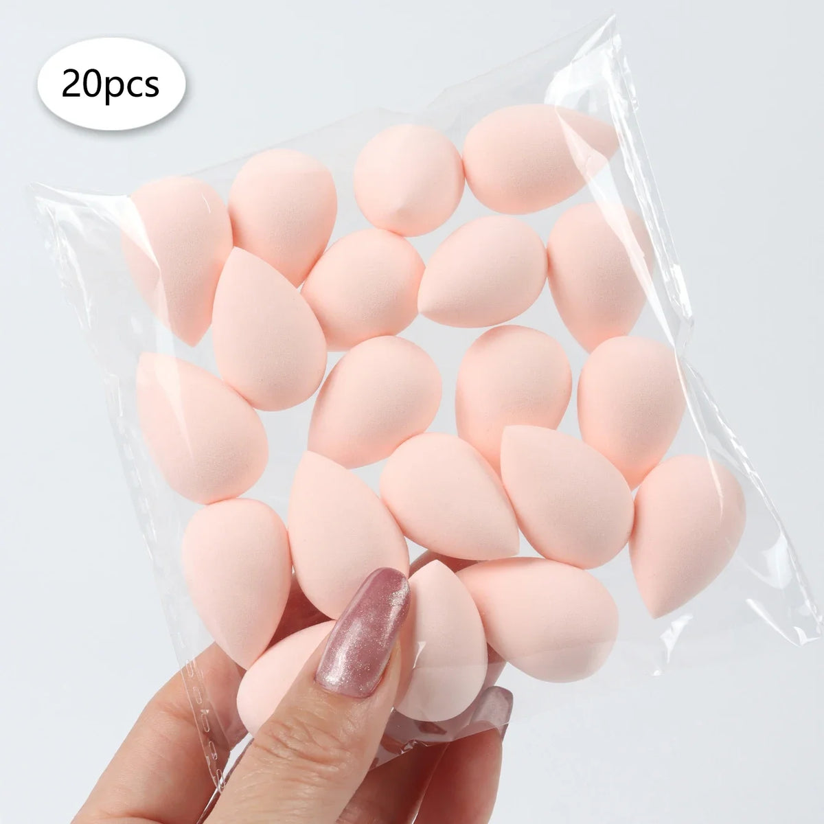 20pcs Mini Finger Puff Beauty Cosmetic Foundation Cosmetic Sponge Makeup Blender Suitable for Cream & Powder Concealer