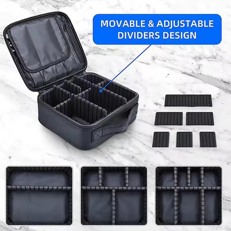 Female Makeup Case Professional Beauty Brush Embroidery Manicure Tool Cosmetic Storage Box Waterproof Women Makeup Bag