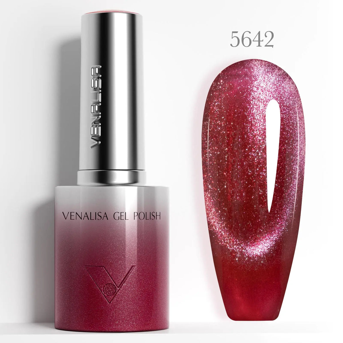 10ml Venalisa Hema Free TPO Free Gel Nail Polish Christmas New Year Soak Off Glitter Red Colors Cat Eye Magnet Nail Gel Polish