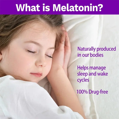 Melatonin Gummies 1mg - Children's Sleep Aids, Relieves Stress, Improves Insomnia, Improves Sleep Quality and Deeper Sleep
