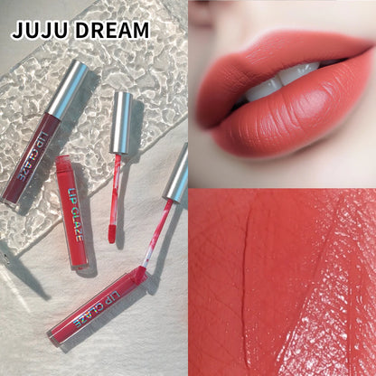 JUJU DREAM 10 pcs Honey Rose Lip Glaze Set Long-lasting Matte Velvet Lipstick Waterproof Lip Gloss Set Moisturizing Lip Gloss