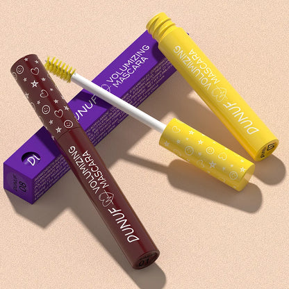 Yellow Slender Curly Mascara, Color Mascara Waterproof Not Easy To Smudge, Portable Fine Brush Head，Holiday Makeup