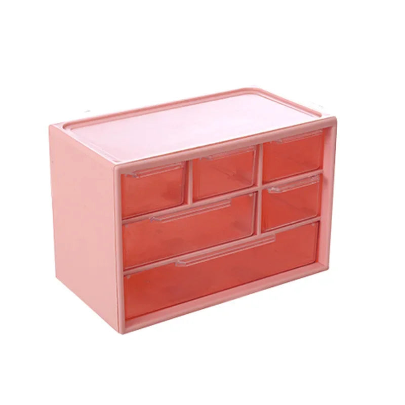 Dustproof Clear Plastic Desktop Mini Storage Box with Drawer – Transparent Organizer for Hair Clips, Jewelry, Keys Small Tools