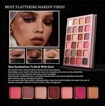 78 Colors Multi Makeup Palette with Brushes Matte Shimmer Eyeshadow Blush Highlight Lip Gloss Set Christmas Gift