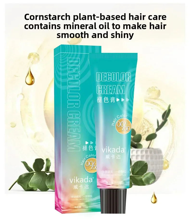 9 Degrees Natural White Gold Fading Paste Tasteless Hair Bleaching Agent Long Lasting Easy to Wash Decolor Cream