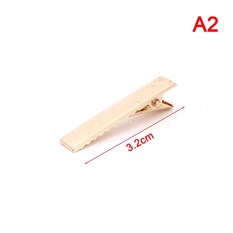 (YOUR)100pcs Black Hairclips Single Prong Alligator Hairpin Blank Setting Hair Clips.