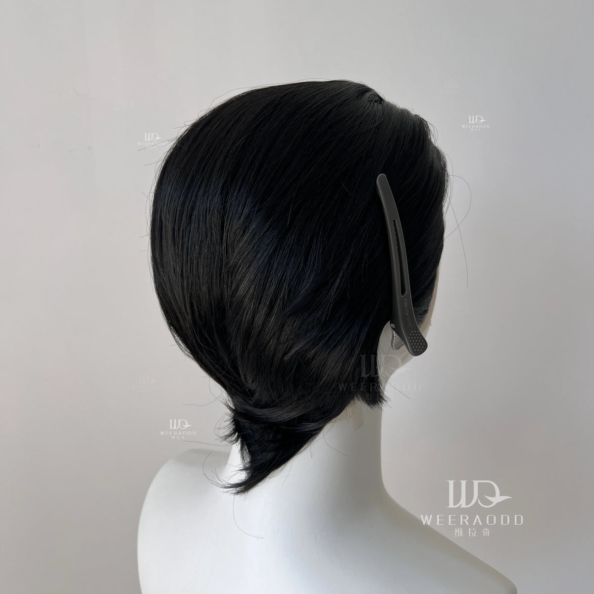 Black Short Hair Wig for Man with A Slicked-back Hairstyle Cosplay 13*4 HD Synthetic Lace Front Wig Short Wigs Frontal Peluca