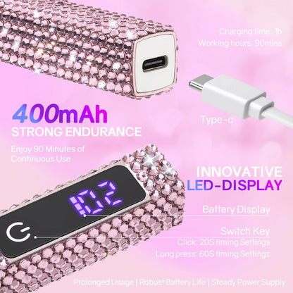 Portable Handheld Mini Nail Lamp For All Gel Polish Quick Dry USB Rechargeable Nail Dryer Machine UV LED Nail Lamp With Diamond