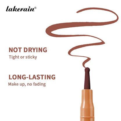 Lakerain Lip Liner Waterproof Transfer-proof Long-lasting Wear Pen Style Felt Head Design Blendable Lip Liner Stain Pen