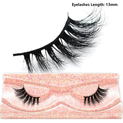 Half Lashes Mink Eyelashes Fluffy Soft False Eyelashes Wispy Cross Mink Eye Lashes Natural Short Mink Eyelash Extension Makeup