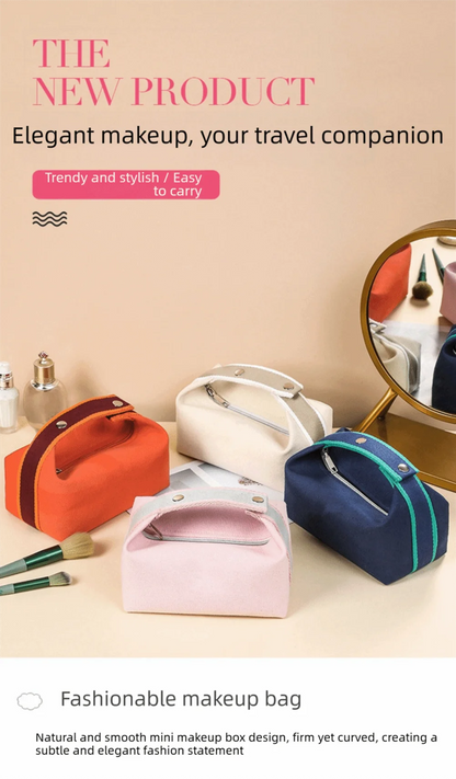 Trendy Large Capacity Cosmetic Storage Bag Portable Handheld Makeup Pouch Canvas Travel Storage Bag Cosmetic Storage