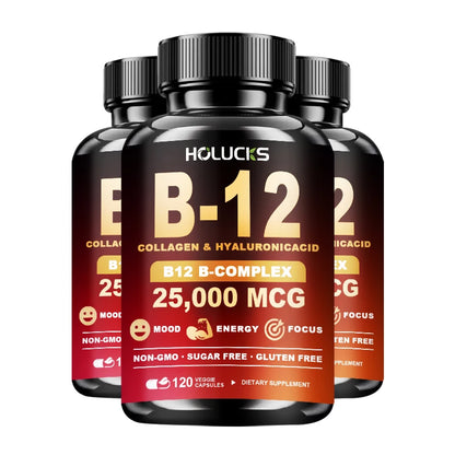 Advanced Vitamin B12 Supplement, with MSM, Marine Collagen, for Brain Vitality, Beautify Skin, Nervous System & Bone Health
