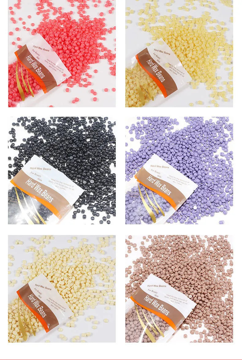 100g Whole Body Depilating Wax 10 Color Paper-Free Solid Hard Beeswax Hair Removal Beans Intimate Hair Removal Results Supplies