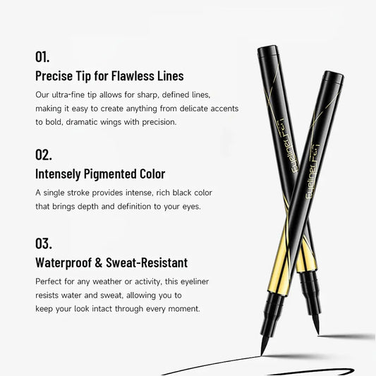 Waterproof Black Brown Eyeliner Pencils-Smudge-Proof, Long-Lasting &Beginner-Friendly Smooth High Pigmented Punk Eye Makeup