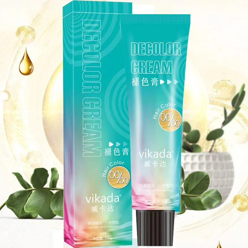 9 Degrees Natural White Gold Fading Paste Tasteless Hair Bleaching Agent Long Lasting Easy to Wash Decolor Cream