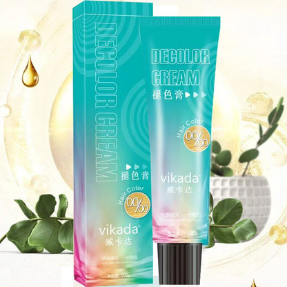 9 Degrees Natural White Gold Fading Paste Tasteless Hair Bleaching Agent Long Lasting Easy to Wash Decolor Cream