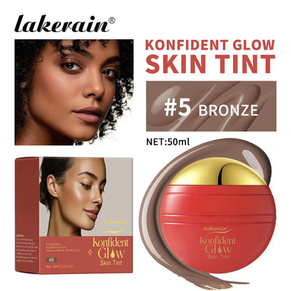 Lakerain Glow Skin Tint Foundation Long Lasting Moisturizing Even Skin Tone Concealer Sunscreen Brighten Skin Face Cosmetics