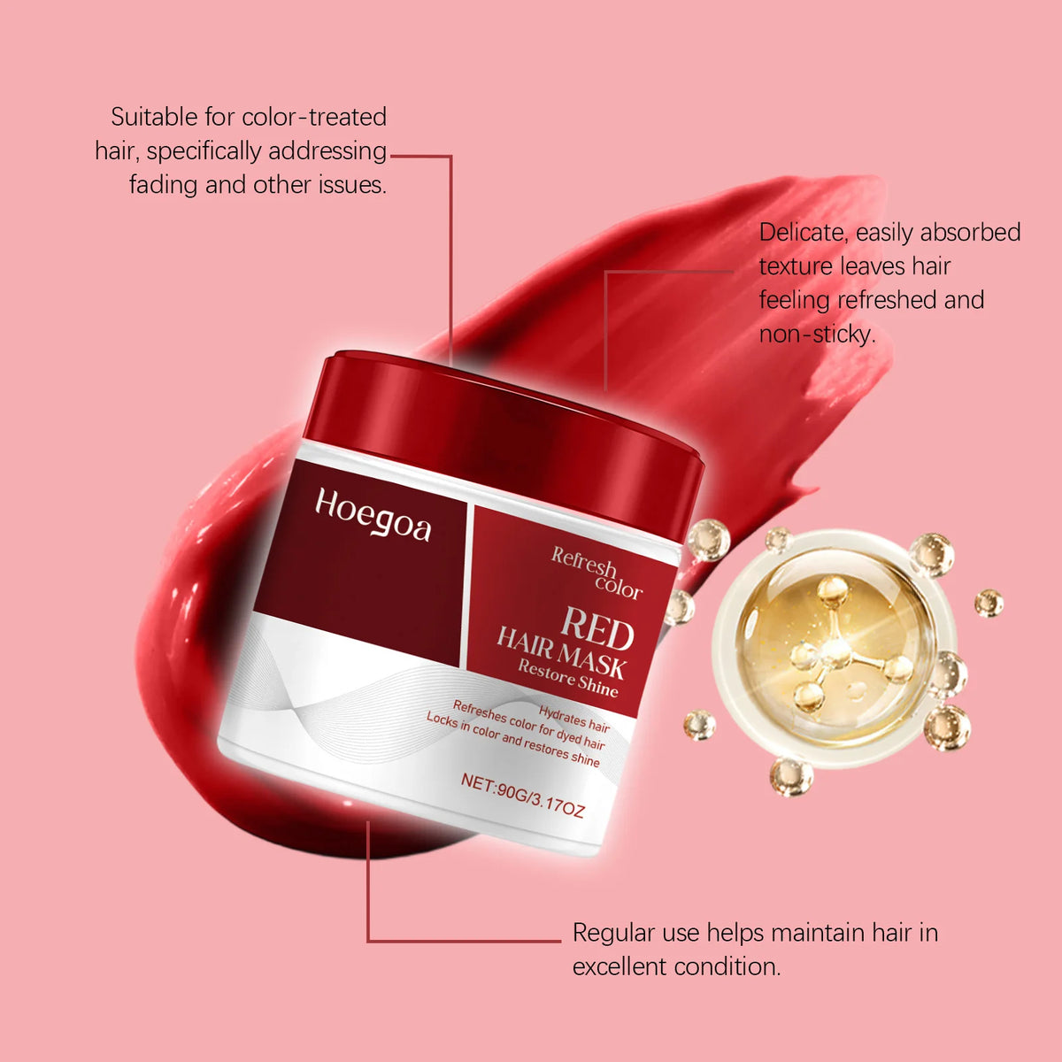 Color Boosting Conditioner Neutralizes Brass Yellow Tones Fade After Bleach Hair Dye Color Depositing Hair Mask For Red Brown