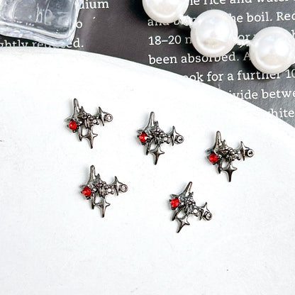 20PCS Multiple Style Alloy Skull Spider Nail Art Charms New Creative Glass Diamond Bat Halloween Nail Decorations for DIY Nails
