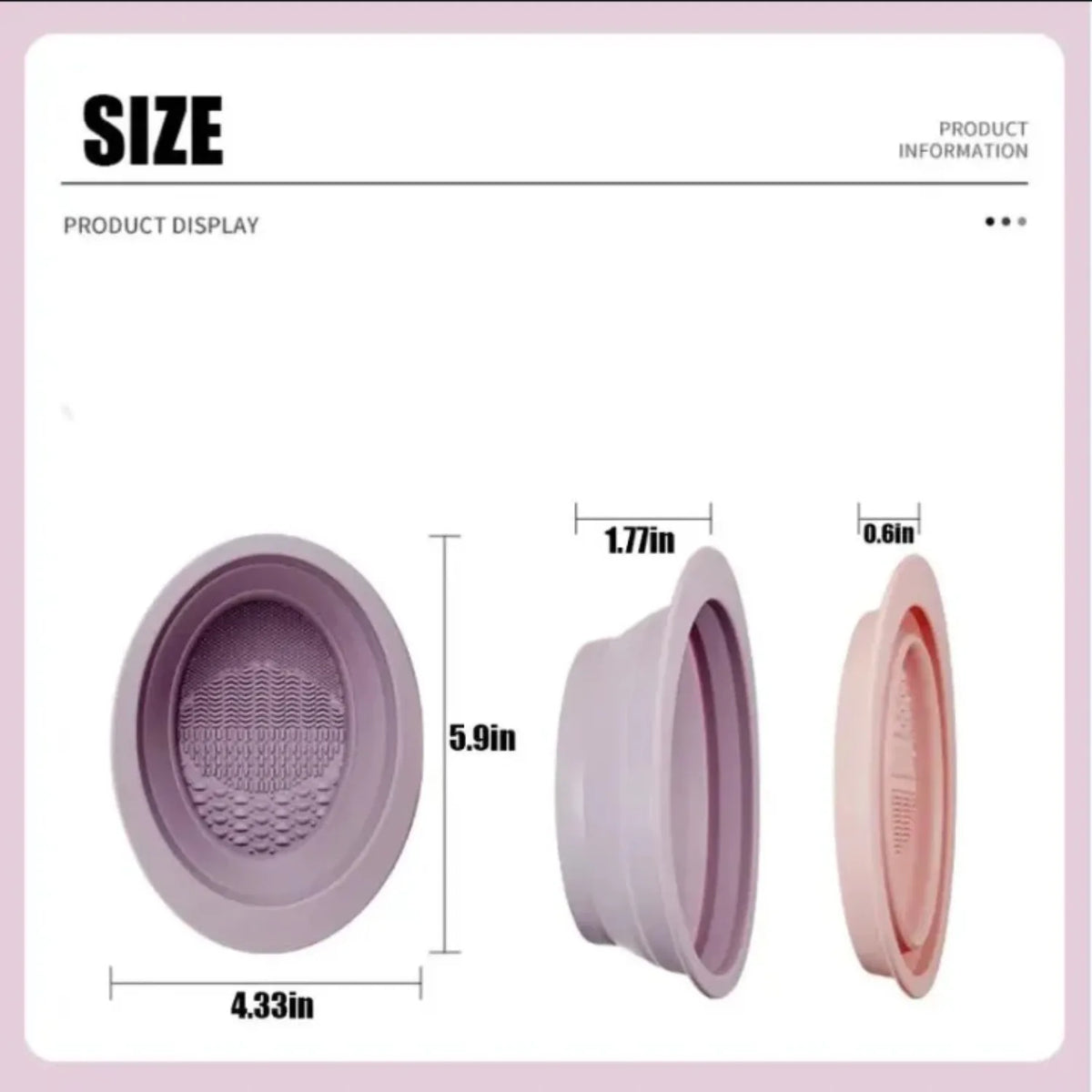 Multi-functional Silicone Makeup Brush Cleaning Bowl Powder Puff Beauty Washing Scrubber Pad with Folding Brush Holder