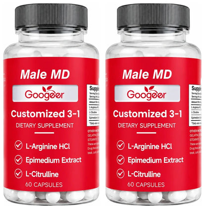 Googeer Men Vitality Capsules Daily Energy & Focus, Portable Care for Active Lifestyle, Easy To Carry Anytime Wellness Support