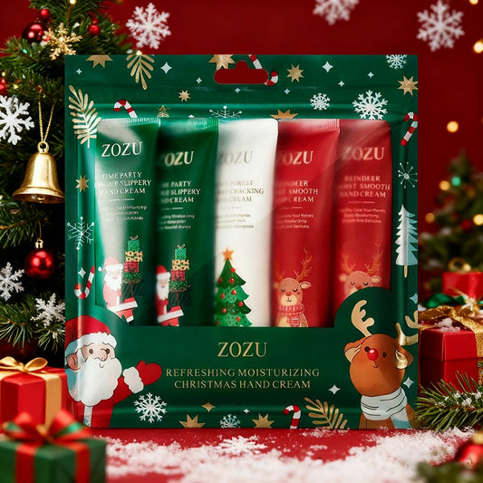 5pcs/Set Christmas Gifts Hand Cream Sets Moisturizing Refreshing Handcream Nourishing Beauty Hands Creams Skin Care Products
