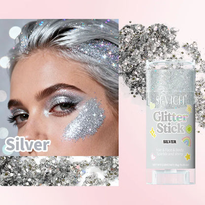 Fairy Dust Sparkling Sequins Glitter Bar Makeup Face Body Glitter Gel Hair Glitter Spray Christmas Paillette for Child Girl