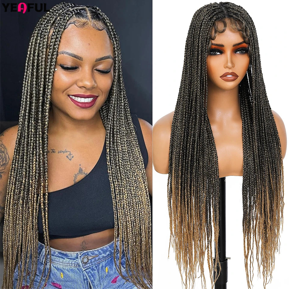 Braided Wigs Lace Front Synthetic Wig Bohemian Braided Wigs Boho Braids Wig Full Lace Braided Wigs Cheap Wigs On Sale Clearance
