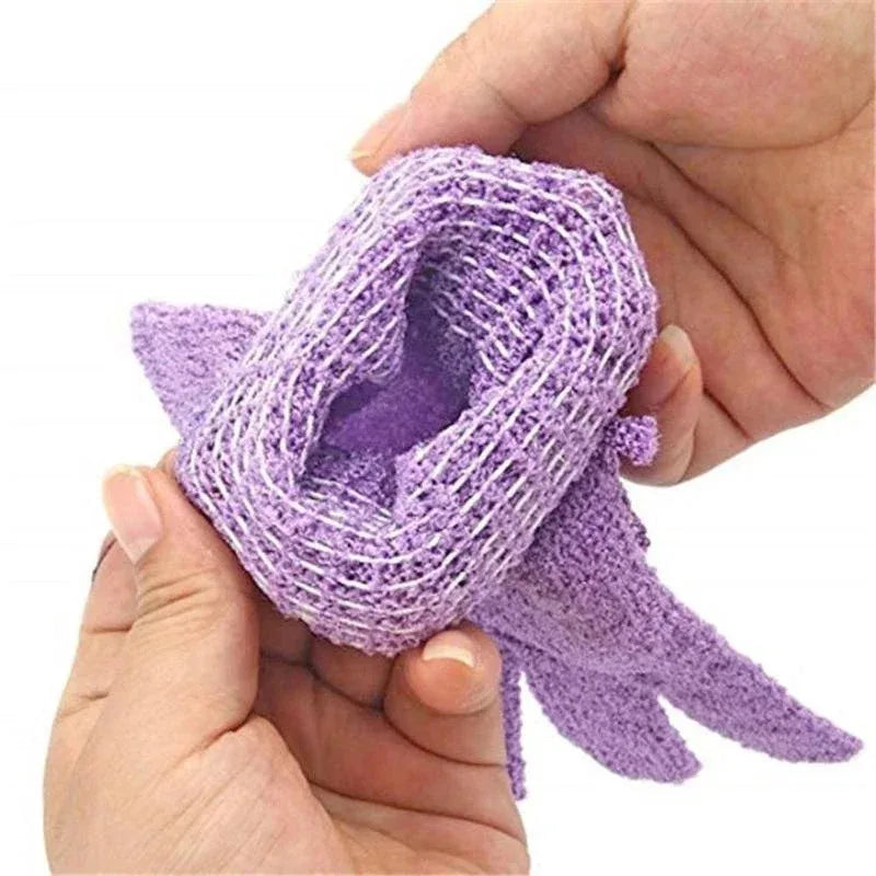 1/2/3pairs Five Fingers Bath Gloves Peeling Exfoliating Household Shower Towel Scrub Body Wash Elastic Wipe Body Cleaning Tools