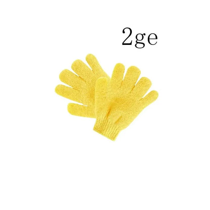 1/2/3pairs Five Fingers Bath Gloves Peeling Exfoliating Household Shower Towel Scrub Body Wash Elastic Wipe Body Cleaning Tools