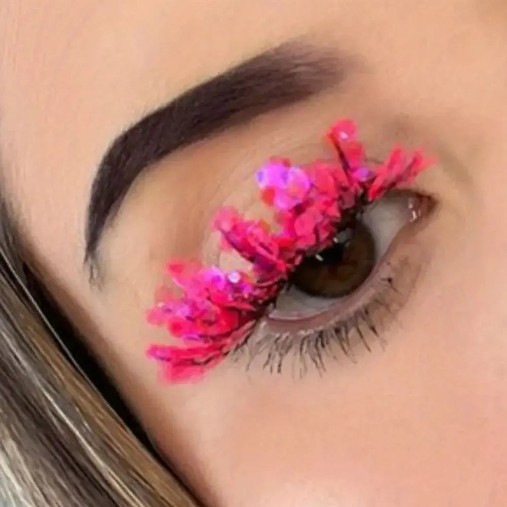 1 Pair Halloween Style Dreamy Sequins Glitter False Eyelashes Whole Strip Fluffy DIY Lashes Cosplay Stage Eye Makeup