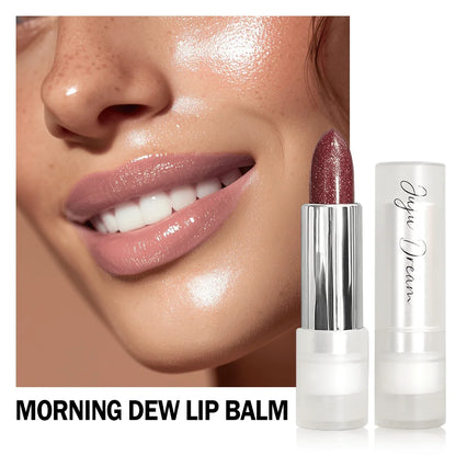 JUJU DREAM Shimmer Metallic Lipstick Long Lasting Waterproof Dark Red Lip Gloss Glitter Pearlescent Lip Makeup