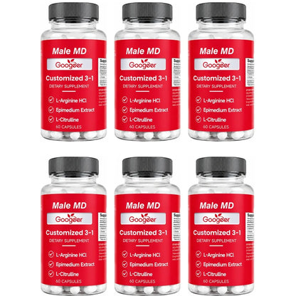 Googeer Men Vitality Capsules Daily Energy & Focus, Portable Care for Active Lifestyle, Easy To Carry Anytime Wellness Support