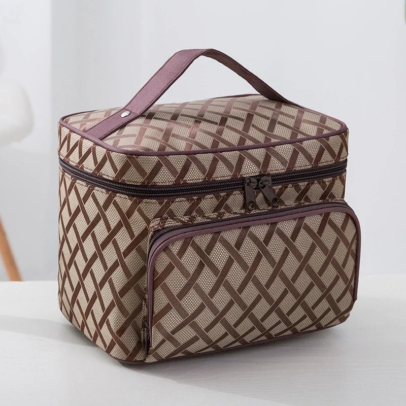 Brand Design New Large Capacity Flower Cosmetic Bag Zipper Cosmetic Box Storage Organizers Travel Toiletry Makeup Bag SZL806