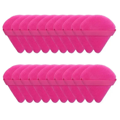 2/5/10/20Pcs Triangle Velvet Powder Puff Mini Face Makeup Sponge Washable Lightweight Cosmetics