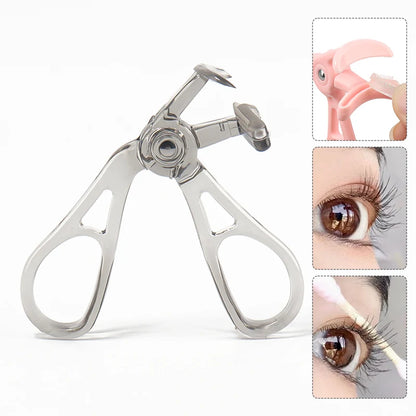 Professional Wide-angle Eyelash Curler Frameless Curling Comb Tooth Lash Curler with Refill Pad Long-lasting Shaping Lash Tools
