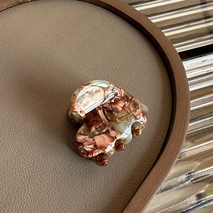3.5CM Elegant France Acetate Leopard Hair Claw Small Size Sweet Style Hair Clip Shark Clip Women Hair Accessories Headwear