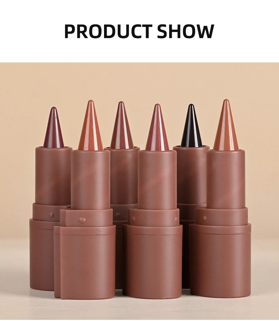 Brown Lip Pencil Contour Lipliner Pencil Waterproof Nude Lip Liner Waterproof Long Lasting Cosmetics Makeup Liners Tint Dark