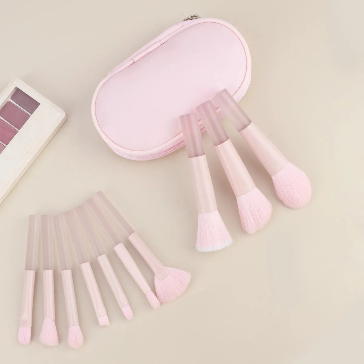 New Mini Makeup Brush Set 10PCS Eyeshadow Loose Powder Brush Travel Portable Soft Hair Makeup Tools Christmas Gift
