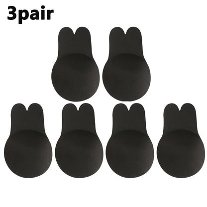 Women Breast Lifting Stickers Push Up Bras Silicone Invisible Chest Strapless Breast Rabbit Lift Up Tape Nipple Cover Bra Pads