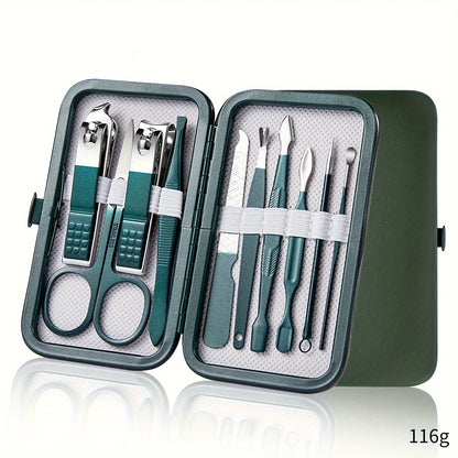 Professional 7-18 Piece Nail Care Kit Stainless Steel Manicure & Pedicure Set with Travel Case for On-the-Go Grooming