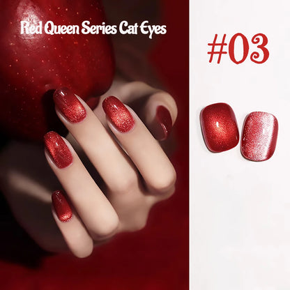 MN 12ML 1-21PCS Hot Selling Red through Half the Sky Cat Eye Nail Polish New Whitening Glass Bead Cat Eye Nail Polish Nail Art