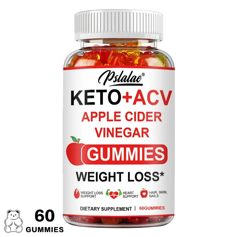Keto Apple Cider Vinegar Gummies -  Helps with Weight Loss, Whitens Skin, Supplements with Apple Cider Vinegar & Vitamins, Vegan